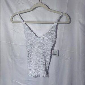 Intimately Free People Pucker Up Seamless Cami White M/L NWT